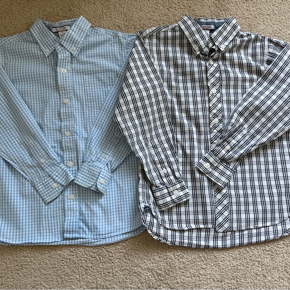 (2) size 6 boys button downs